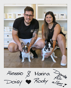 Ashuna's Hundeboutique und Barf Manufaktur - Alessio und Marina mit Daisy und Rocky