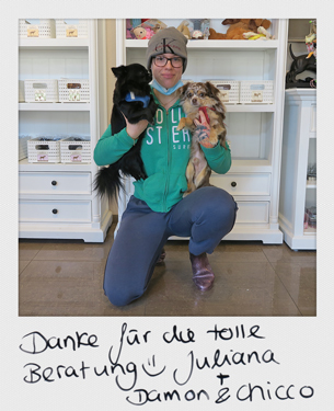 Ashuna's Hundeboutique und Barf Manufaktur - Juliana mit Damon und Chicco